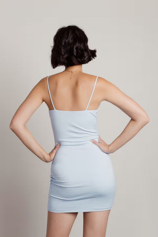 Tobi Women's Just A Small Thing Exposed Stitch Bodycon Mini Dress