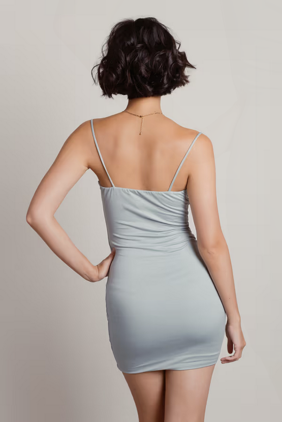 Tobi Women's Just A Small Thing Exposed Stitch Bodycon Mini Dress