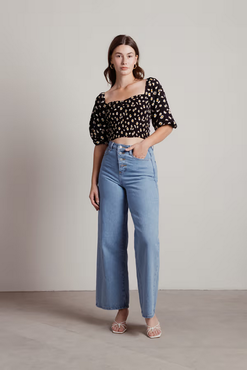 Tobi Women's She Said Crop Top - Black