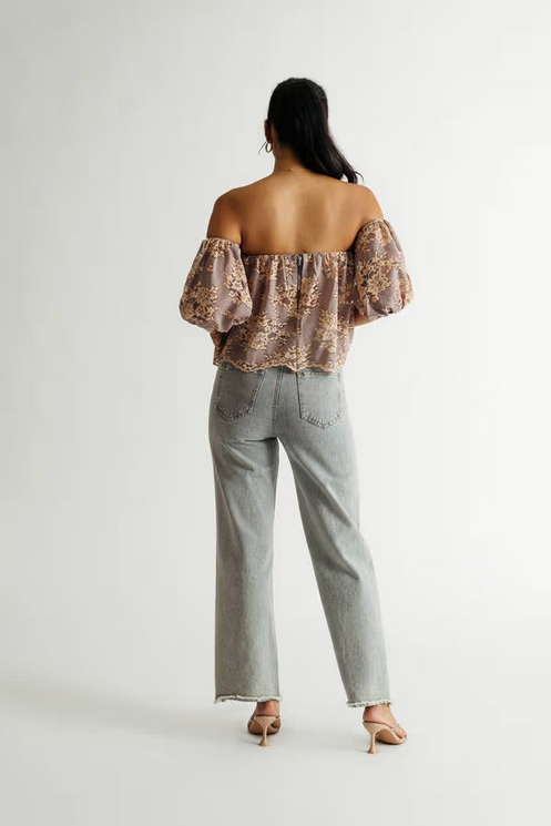 Tobi Women's Embrace Me Floral Blouse - Grey Multi