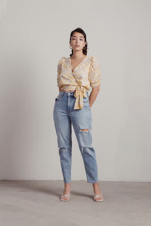 Tobi Women's Find Floral Blouse - Yellow Multi