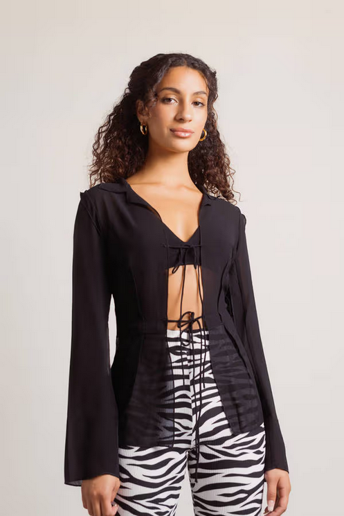 Tobi Women's Take Me Out Open Front Blouse