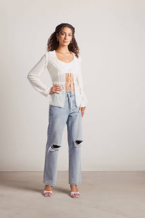 Tobi Women's Take Me Out Open Front Blouse