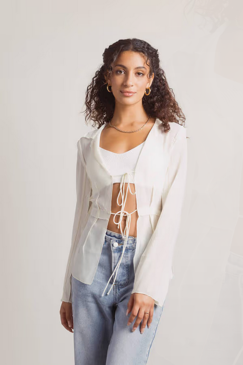Tobi Women's Take Me Out Open Front Blouse