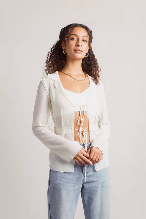 Tobi Women's Take Me Out Open Front Blouse
