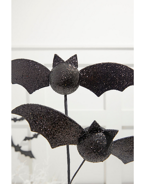 Decorator's Warehouse 25” Glitter Black Bat Spray