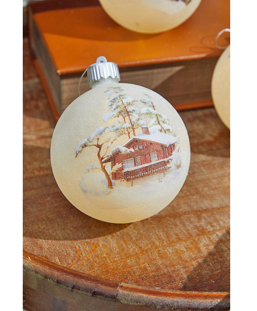 Decorator's Warehouse 4” LED Glass Cabin Ornament