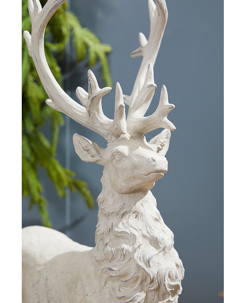 Decorator's Warehouse 20.5" Resin Standing Whitewash Reindeer