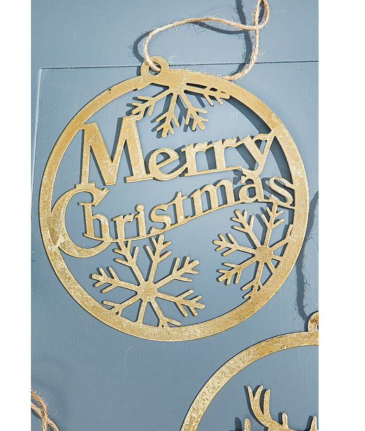 Decorator's Warehouse 10” Gold Metal Christmas Ornament