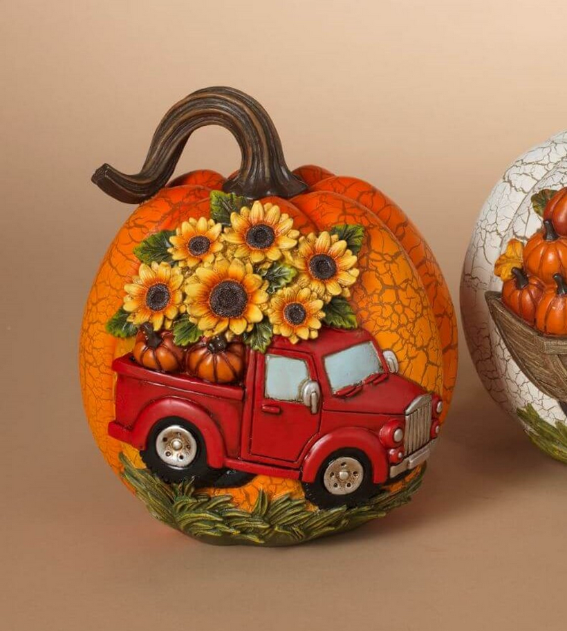 Decorator's Warehouse 8.8” Resin Harvest Pumpkin