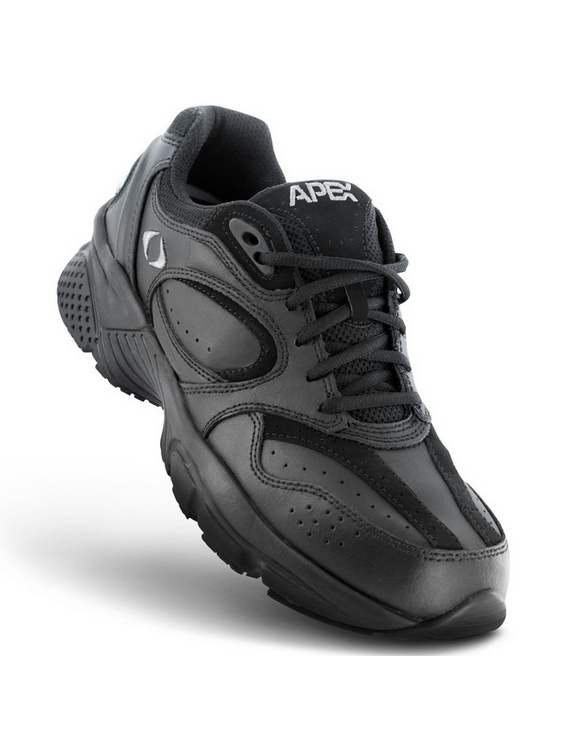 Apexfoot Men's Strap Walking Shoe - X Last - 3-Strap - Black