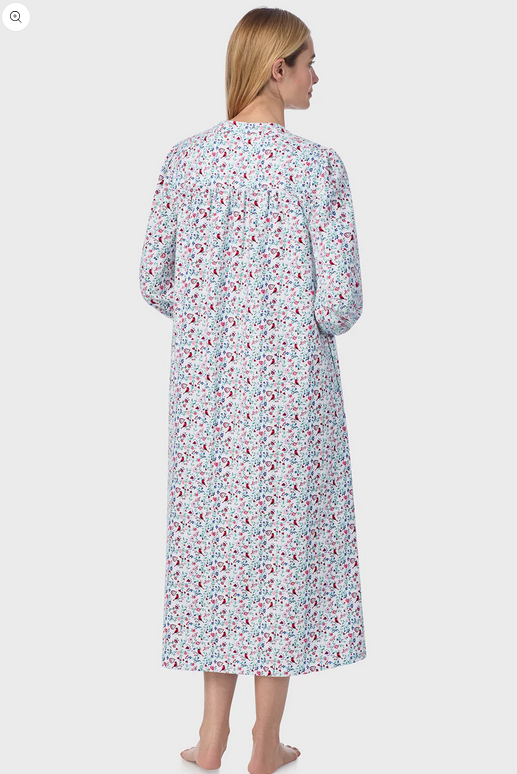 Lanz of Salzburg Women's Sweet & Simple Cardinal & Heart Flannel Gown