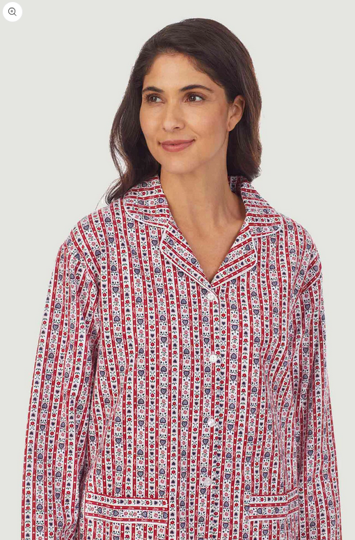 Lanz of Salzburg Women's Red Tyrolean Women's Flannel Pajama