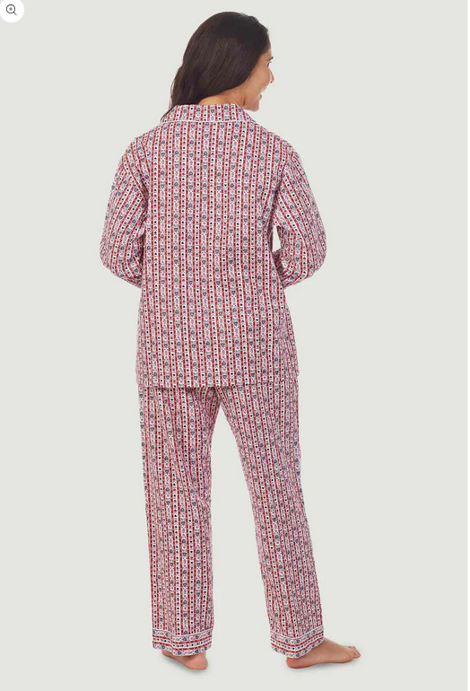 Lanz of Salzburg Women's Red Tyrolean Women's Flannel Pajama