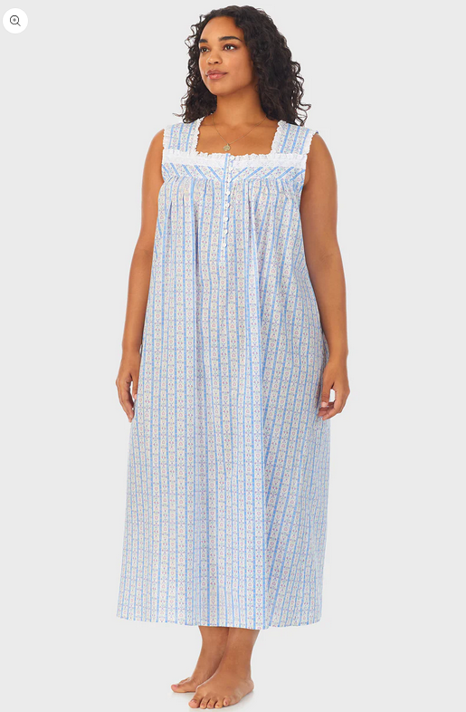 Lanz of Salzburg Women's Tyrolean Heart Cotton Nightgown Plus