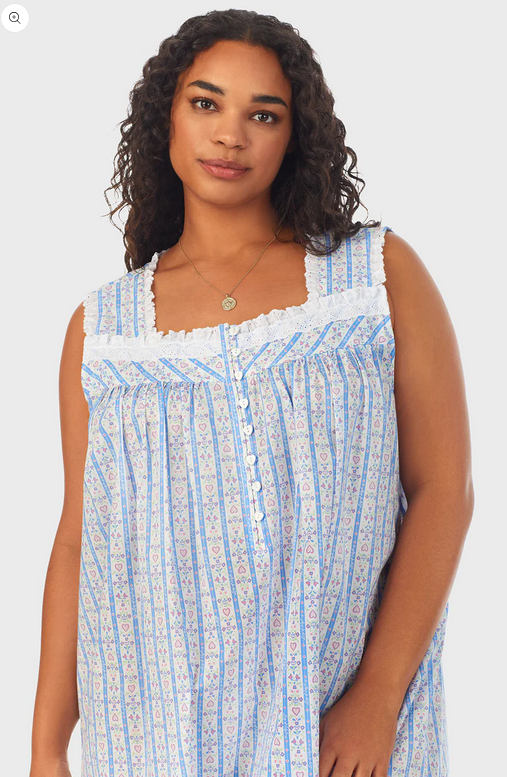 Lanz of Salzburg Women's Tyrolean Heart Cotton Nightgown Plus