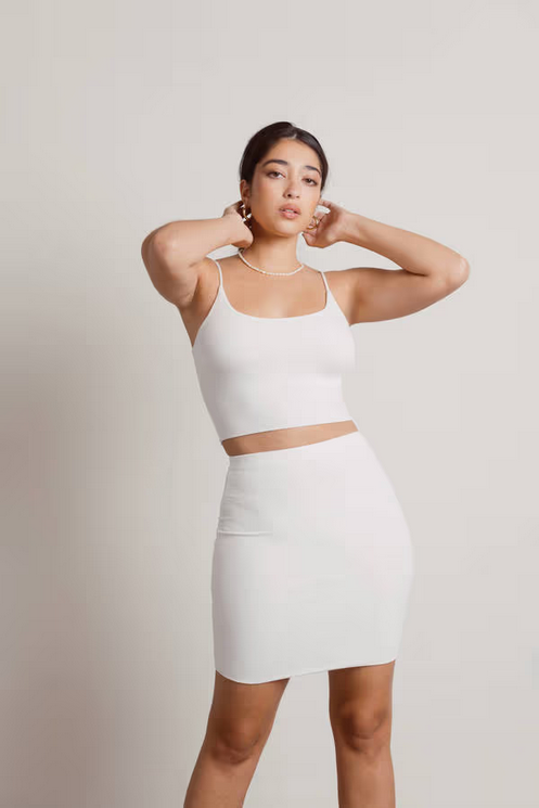 Tobi Women's Take Pride Cami Crop Top and Mini Skirt Set