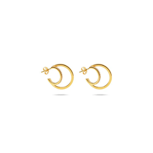 ARGENTO VIVO THE PAVE DOUBLE HOOP EARRING