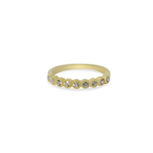 ARGENTO VIVO CZ BEZEL RING