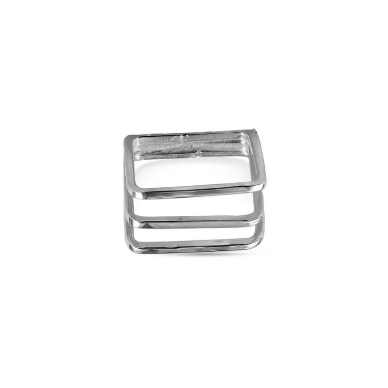 ARGENTO VIVO THE SILVER OPEN CAGE RING