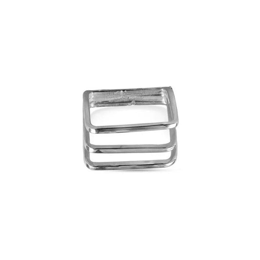 ARGENTO VIVO THE SILVER OPEN CAGE RING