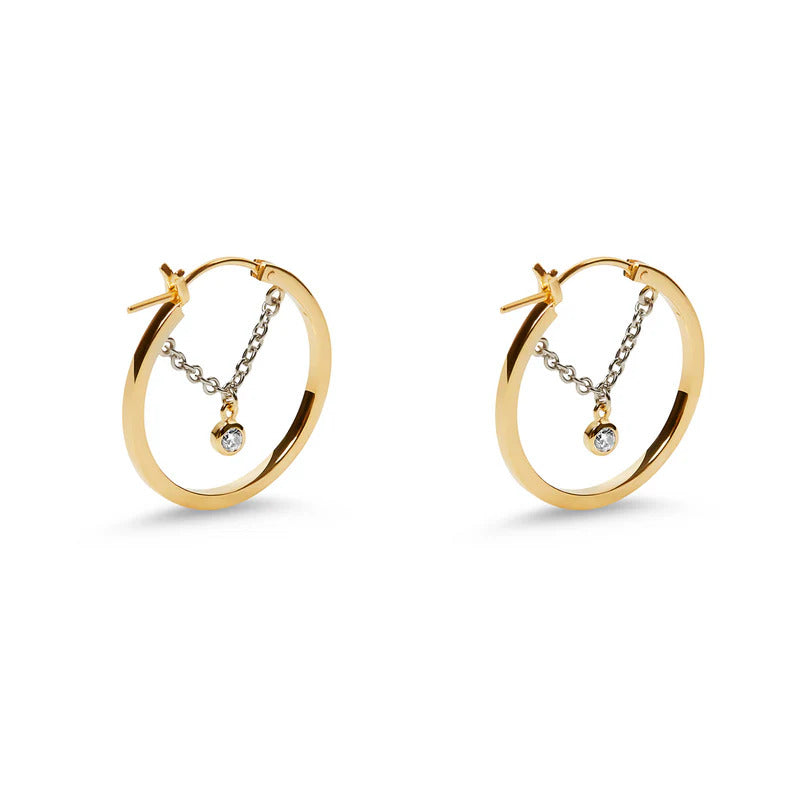 ARGENTO VIVO THE CZ CHAIN HOOP