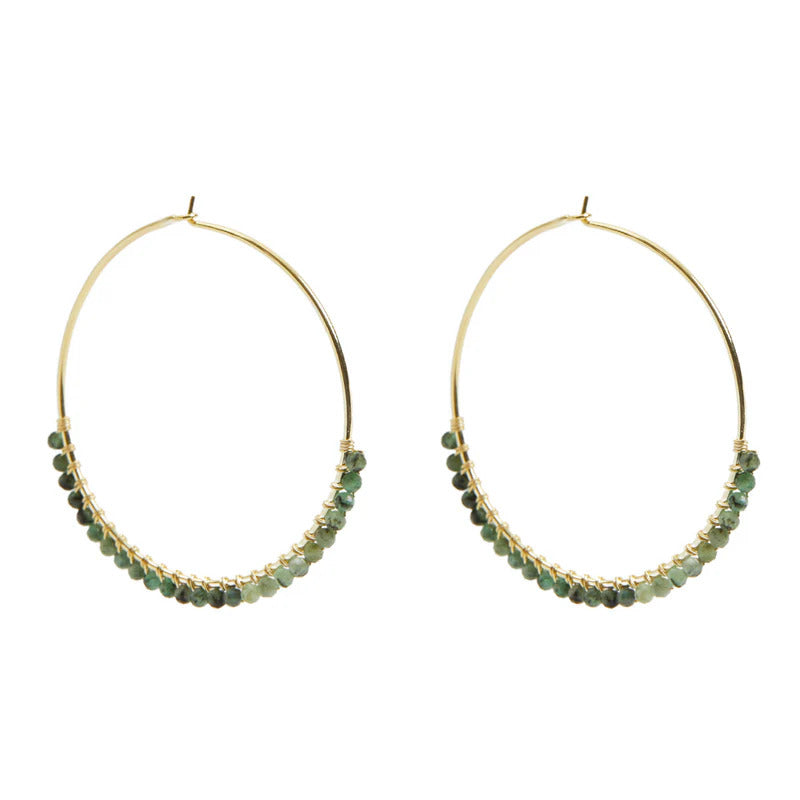 ARGENTO VIVO THE ROSALIE BEADED HOOP