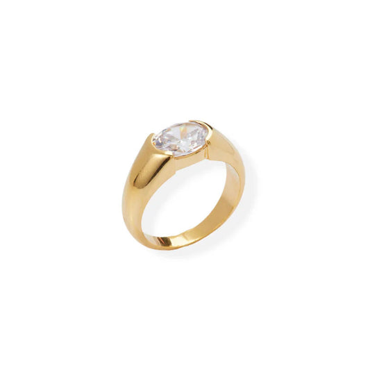 ARGENTO VIVO THE OVAL CZ DOME RING