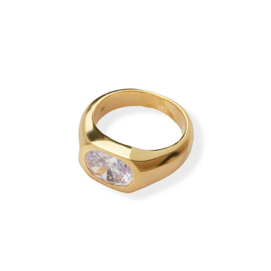 ARGENTO VIVO THE OVAL CZ BEZEL RING