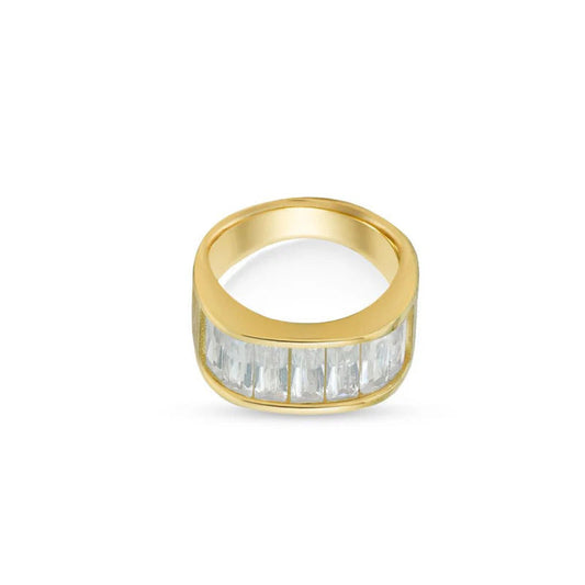 ARGENTO VIVO THE FRANKIE CZ RING