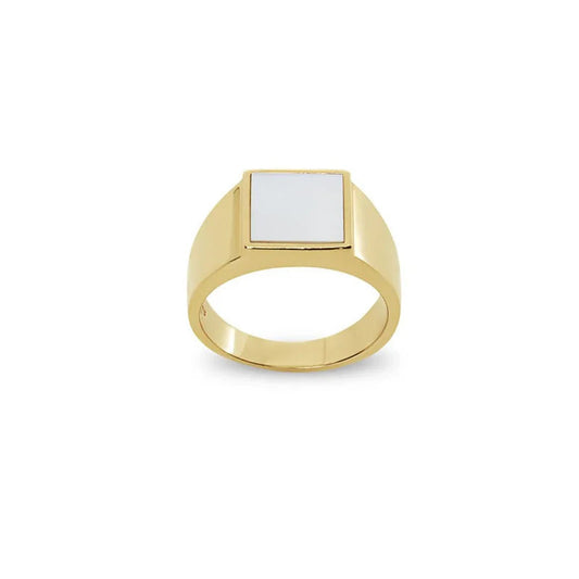 ARGENTO VIVO THE MOTHER OF PEARL SQUARE RING