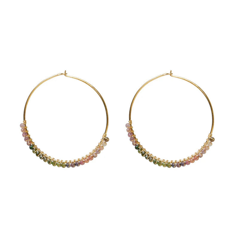 ARGENTO VIVO THE ROSALIE BEADED HOOP