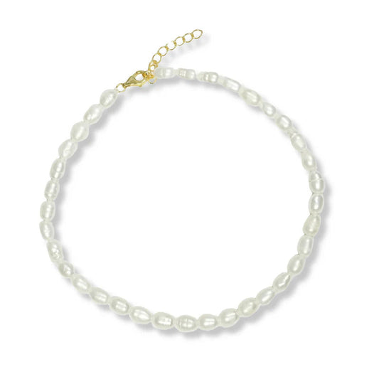 ARGENTO VIVO THE PEARL ANKLET