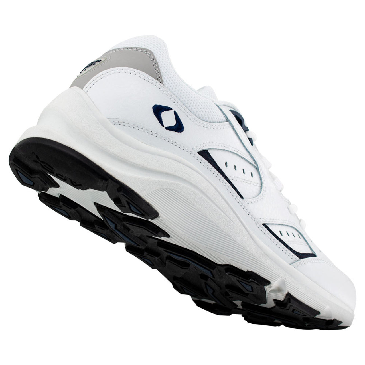 Apexfoot Men's Lace Walking Shoe - White/Grey