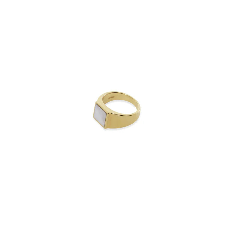 ARGENTO VIVO THE MOTHER OF PEARL SQUARE RING