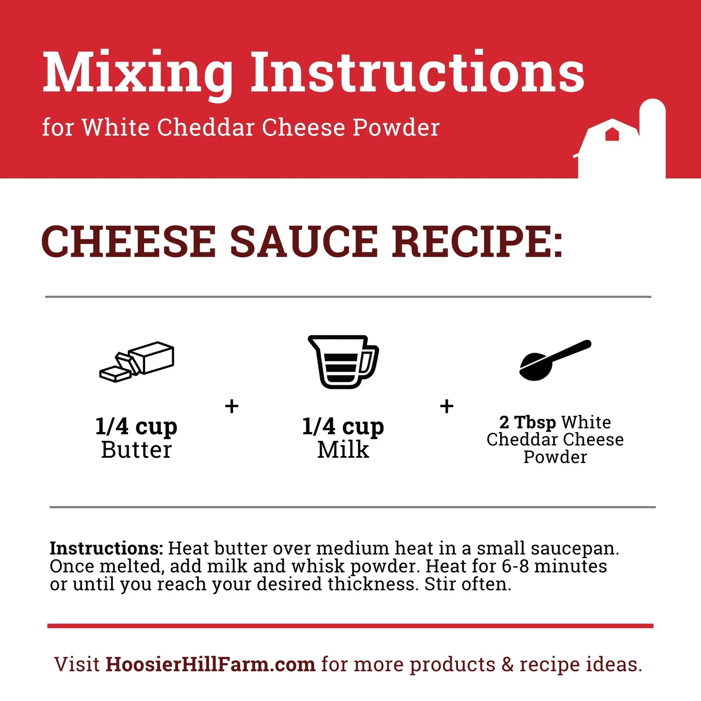 Hoosier Hill Farm White Cheddar Cheese Powder