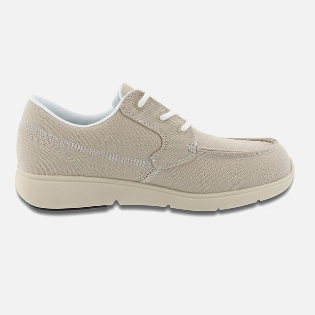 Apexfoot Women's Moc Toe Canvas Loafer - Tan