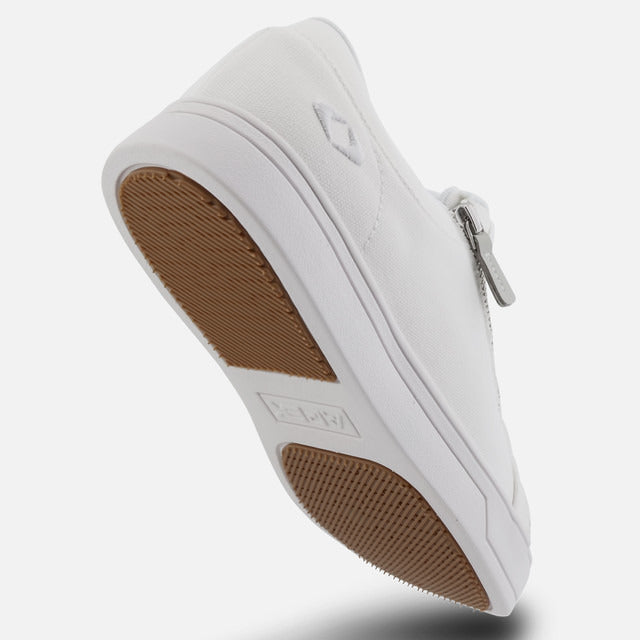 Apexfoot Women's Blutcher Canvas Zip - White