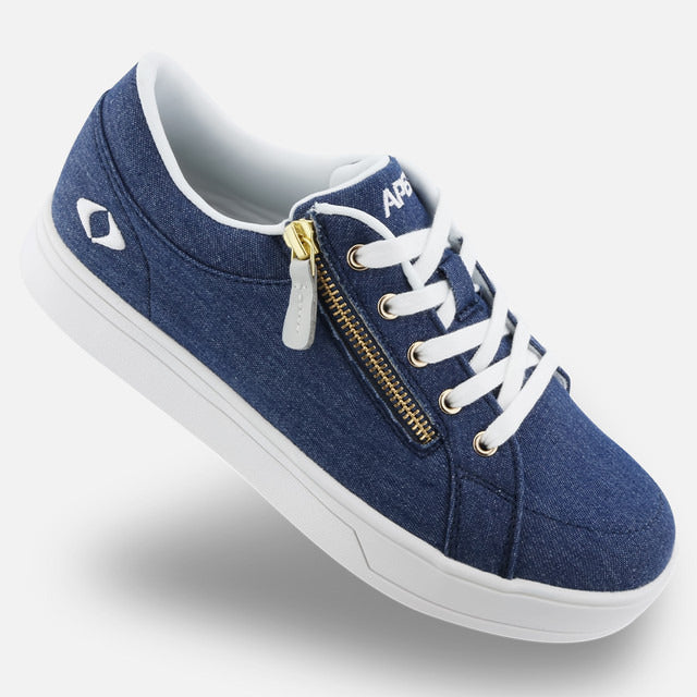 Apexfoot Women's Blutcher Canvas Zip - Navy