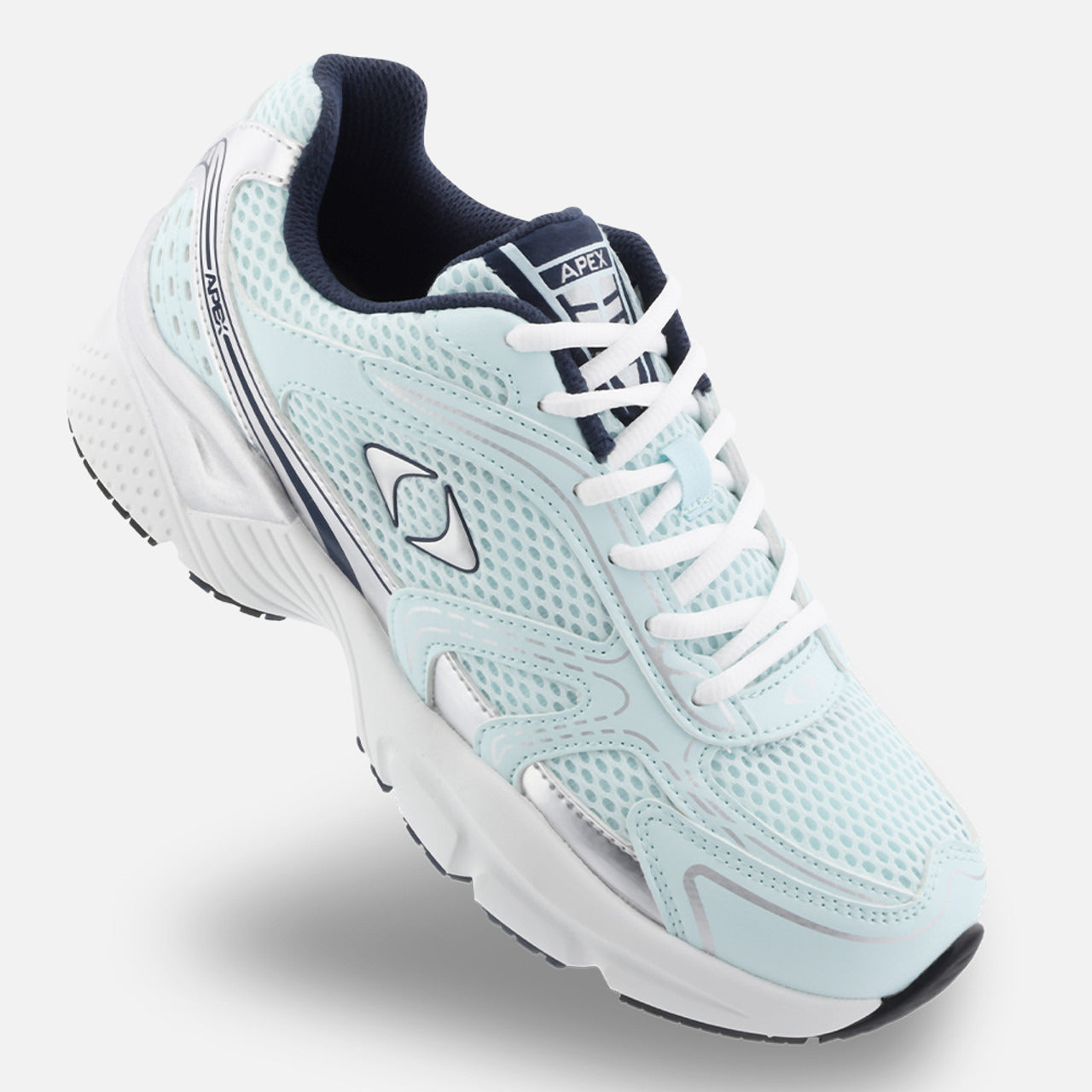 Apexfoot Women's Boss Runner Active Shoe - X Last - Seafoam / Silver