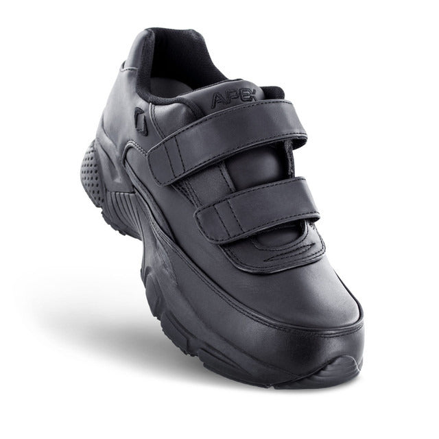 Apexfoot Men's Strap Walking Shoe - X Last - 2-Strap - Black