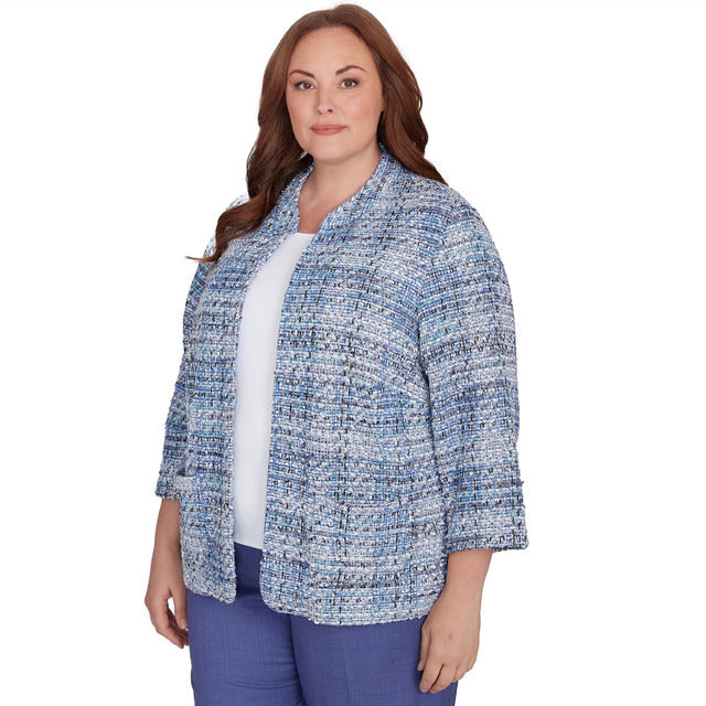 Alfred Dunner Women's Eyelash Jacket