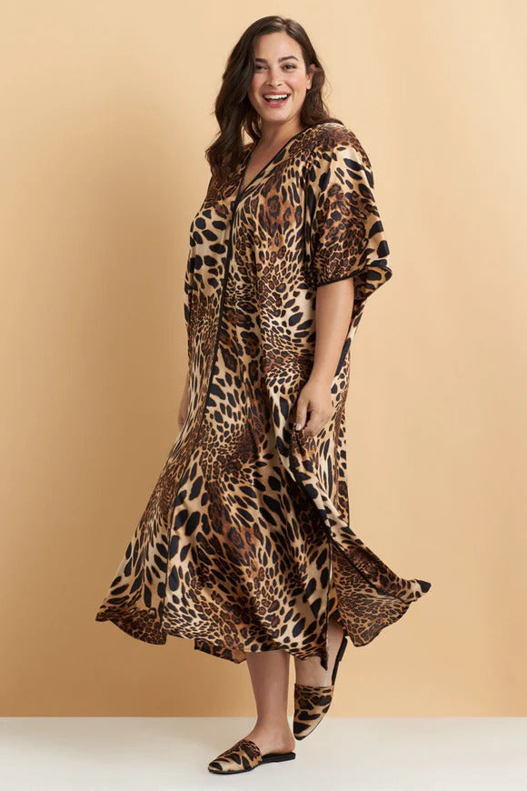 Natori Luxe Leopard Caftan