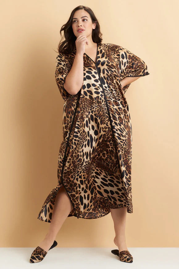 Natori Luxe Leopard Caftan