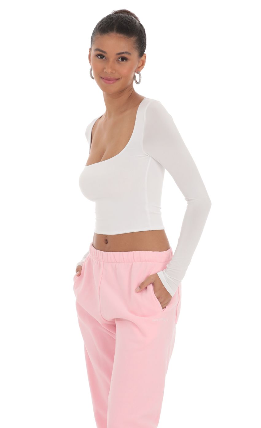 Lucy in the Sky Scoop Neck Long Sleeve Top