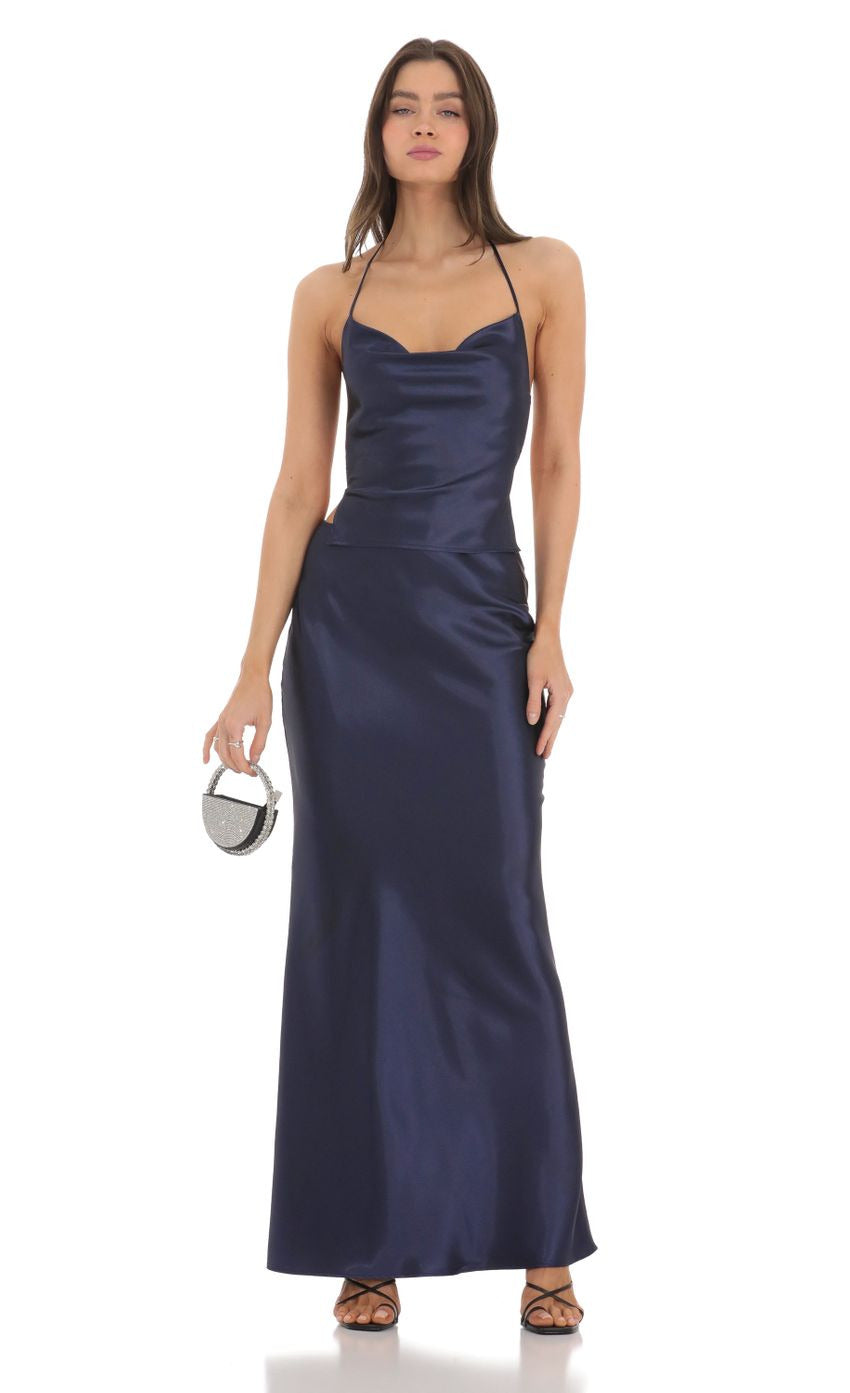 Lucy in the Sky Satin Slip Two Piece Set