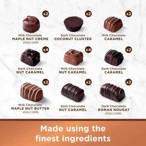 Russell Stover Chocolates Assorted Chocolates, 1 lb. Copper Box