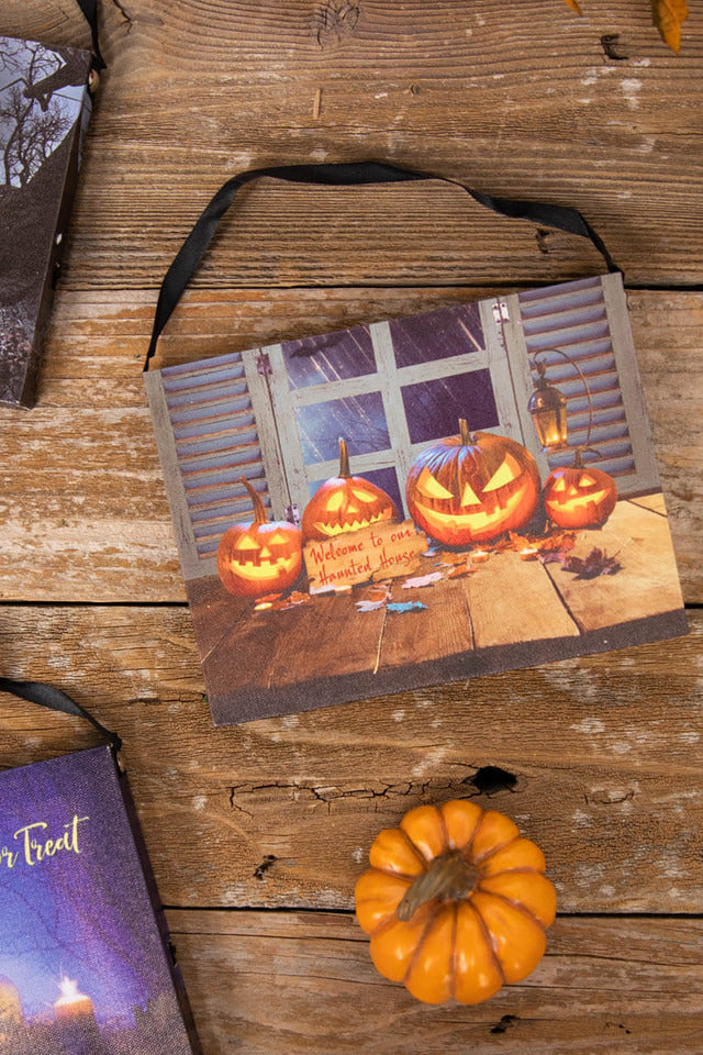 Decorator's Warehouse 7.8” B/O Lighted Halloween Canvas Painting