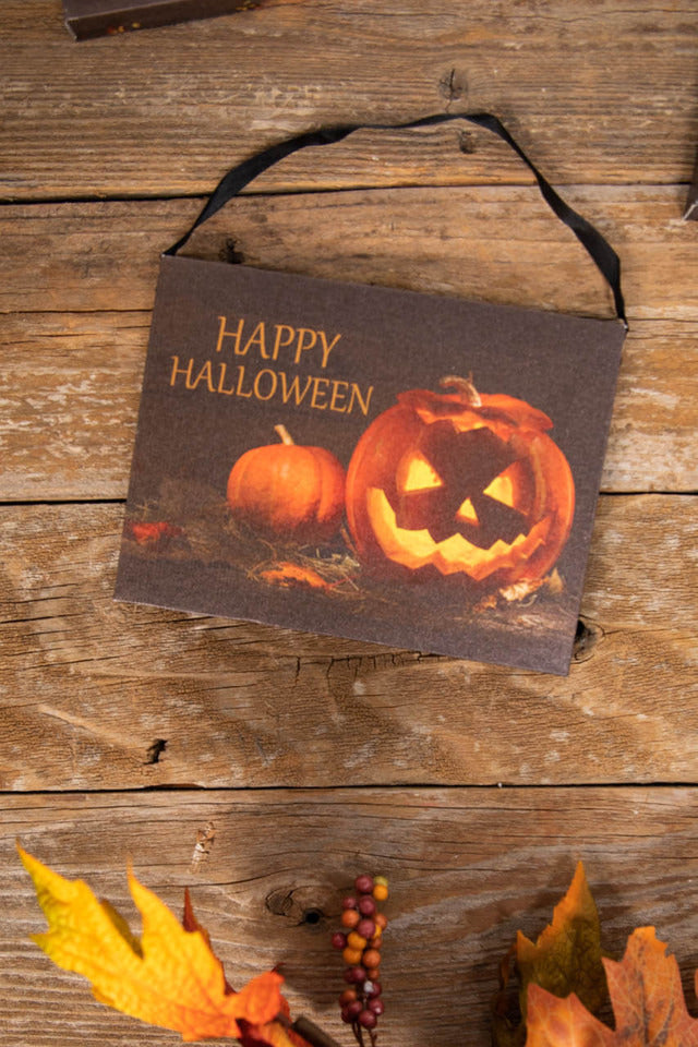 Decorator's Warehouse 7.8” B/O Lighted Halloween Canvas Painting