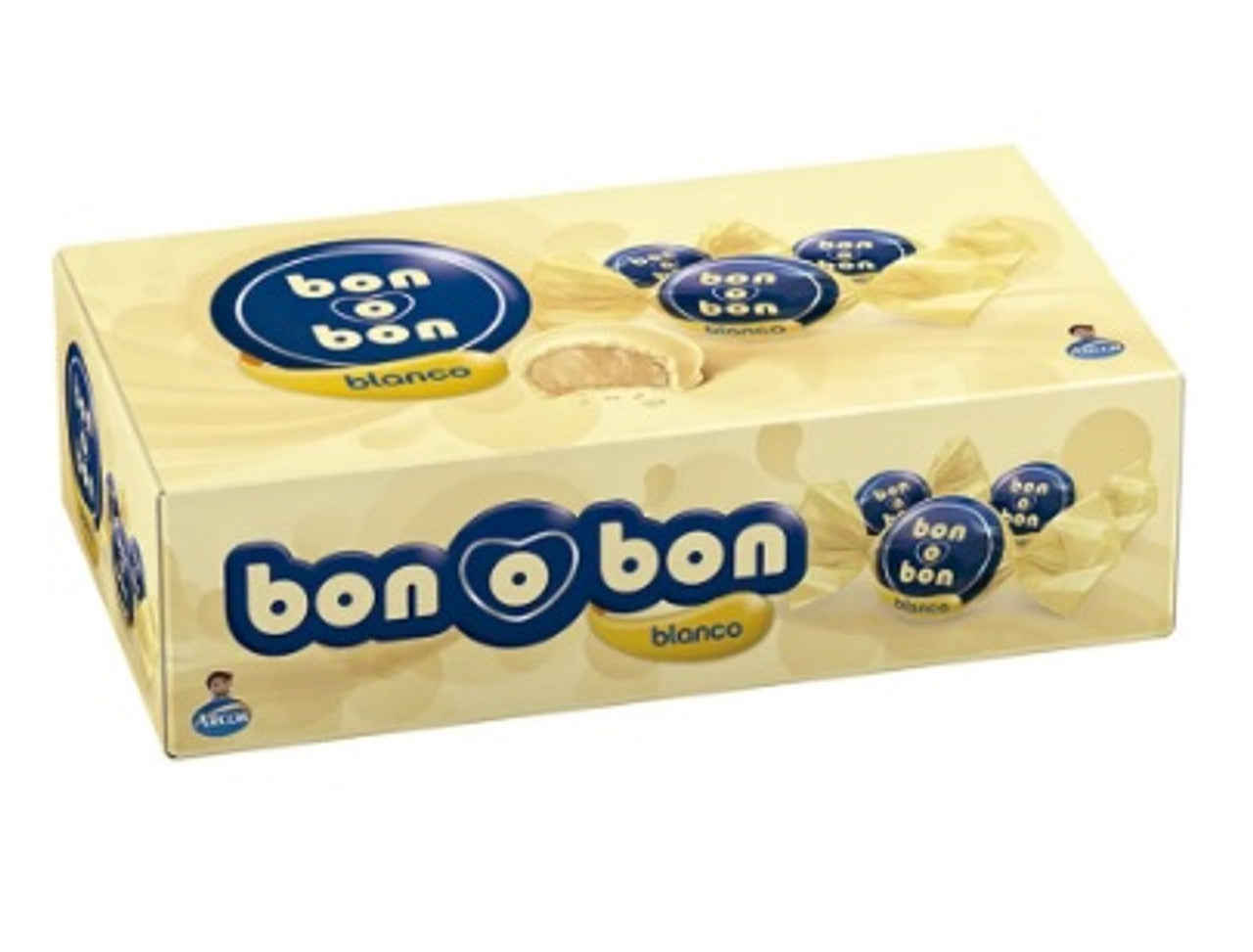 Pampa Direct Bon o Bon White Chocolate Bite Filled With Peanut Butter from Argentina Box of 30 Bites, 450 g / 15.9 oz (complete box)